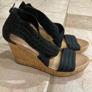 Black and Tan Wedges Size 9